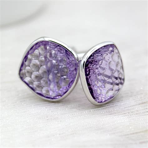 Natural Amethyst Cufflinks For Him Archariel