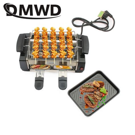 Buy Dmwd Smokeless Electric Raclette Grill Double
