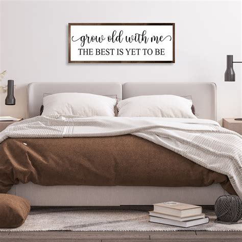 Master Bedroom Sign For Over Bed Master Bedroom Wall Decor Grow Old