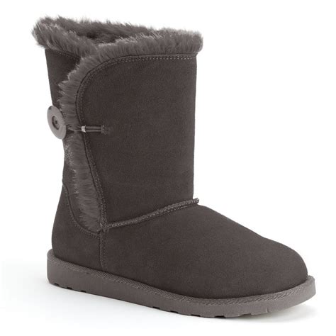 My New Winter Books From Kohls Boots Bearpaw Boots Genuine Suede