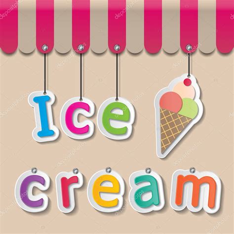 Ice Cream Shopfront Sign Stock Vector Image By ©sapannpix 40871107