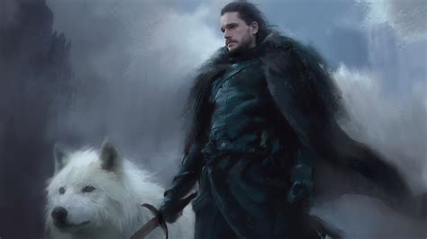 Game Of Thrones Jon Snow Sword Dog 4k Hd Wallpapers Hd Wallpapers
