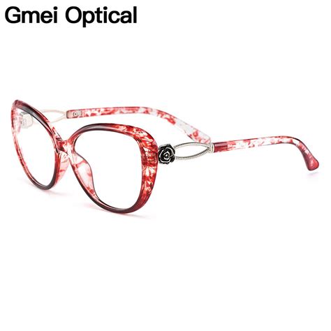 Gmei Optical Urltra Light Tr90 Big Frame Cat Eye Style Women Full Rim Optical Glasses Frames
