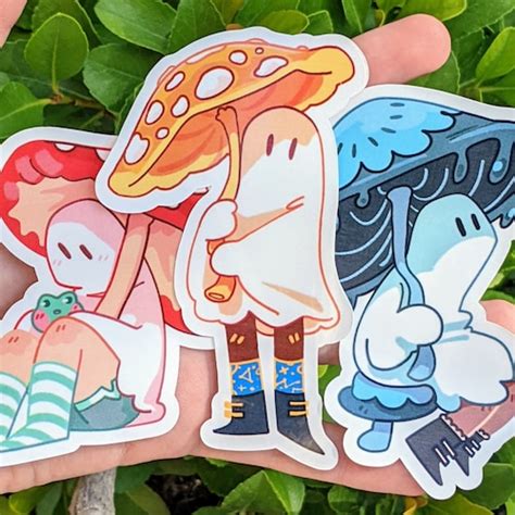 Cute Ghost Sticker Set V2 4in Waterproofweatherproof Etsy