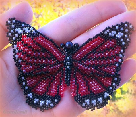 Pattern and tutorial with photos for beaded butterfly | Etsy