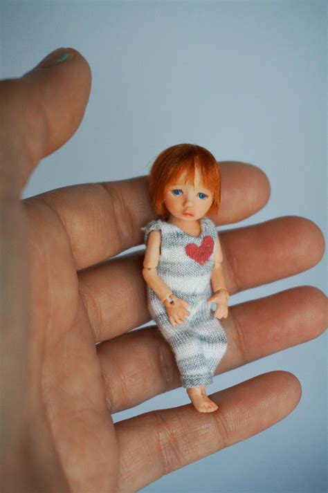 My Newest Tiny Ball Jointed Doll She Is About 25” 6cm Tall I Make Dolls Mainly For 112 And
