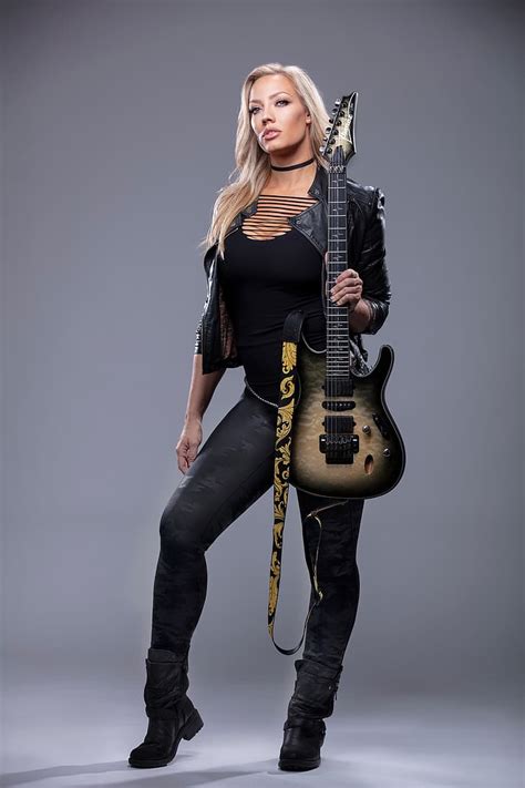 Hd Wallpaper Nita Strauss Guitar Blond Hair Boots Women