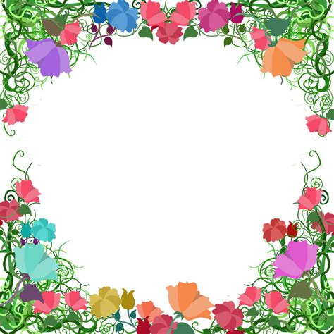 7 Best Images Of Free Printable Spring Borders Flowers Free Printable