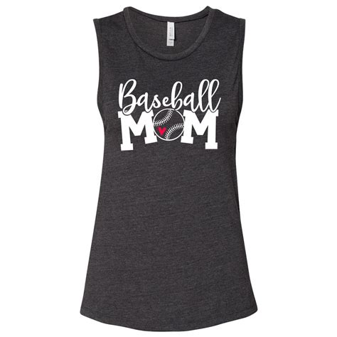 baseball mom sleeveless tank top saying t shirt graphic tees baseball tank baseball mom