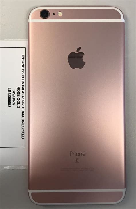 Apple Iphone 6s Plus Unlocked A1687 Rose Gold 64 Gb
