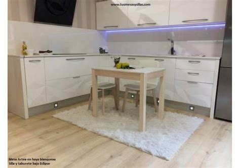 Las mejores mesas cuadradas extensibles. Mesa cocina comedor extensible Bambola Vetas cancio madera ...