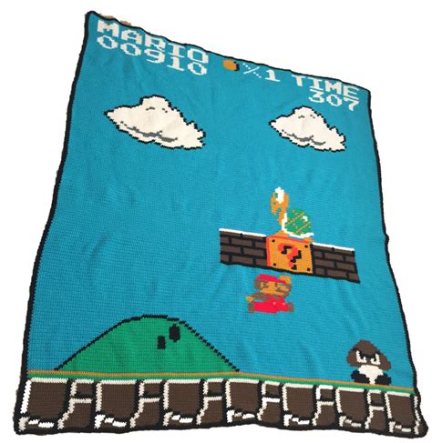 Mario Blanket Took About A Year Fun But So Much Work Rcrochet
