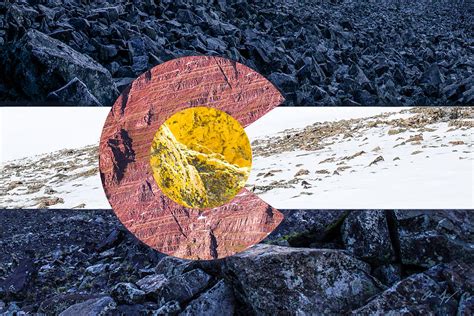 Colorado State Flag With Mountain Textures Photograph By Aaron Spong