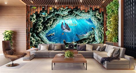 3d Underwater Ocean Mural 57bd0f5f811c6 Customize Wallpaper Wall