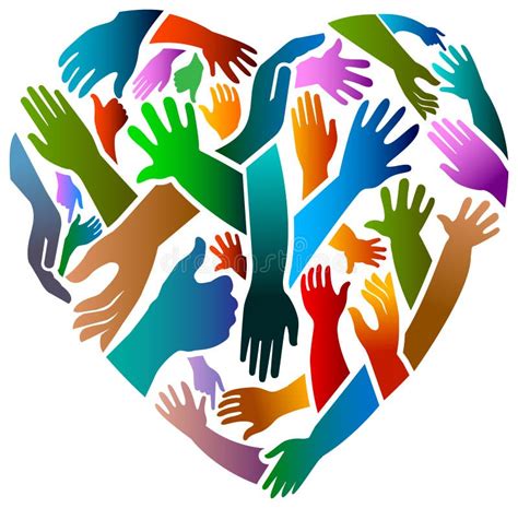 Hands Heart Shape Icon Concept Of Helping People Logo Stock