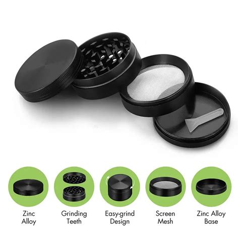 new 4 layer aluminum herbal herb tobacco grinder smoke grinders dropshipping july 20 in power