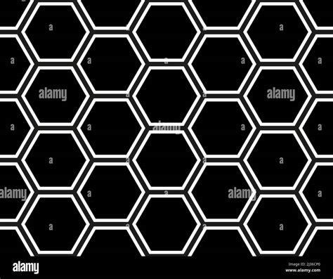 Seamless Honeycomb Pattern Vector Background Hexagonal Grid Stock
