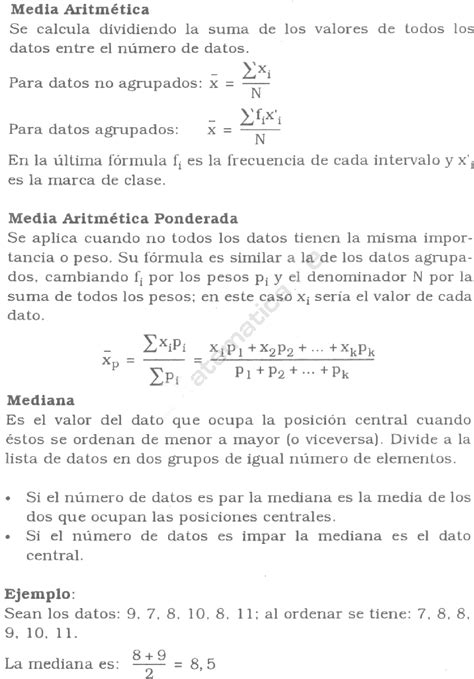 Estad Stica Ejemplos Y Ejercicios Resueltos De Secundaria O Media Pdf Math Equations Data