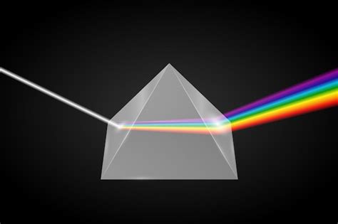 Premium Vector Light Rays In Prism Ray Rainbow Spectrum Dispersion