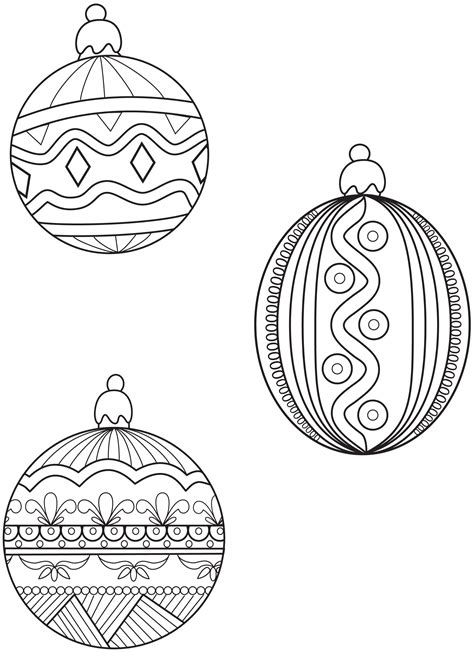 Printable Ornaments Coloring Pages Printable World Holiday