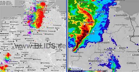 Sprawdź radar burzowy online interaktywna mapa. Silna burza wielokomórkowa wędruje przez północne Niemcy ...