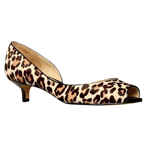 Nine West Belizeit Leopard Print Court Shoe Kitten Heel Wedding Shoes Heels Kitten Heel Shoes