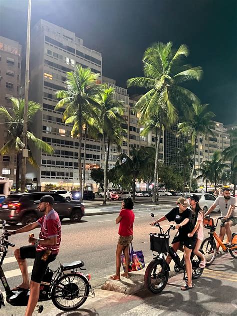 Brazil Rio De Janeiro Night Vibes Palm Trees Street Life