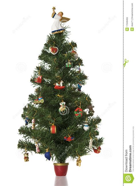 Christmas Tree On White Background Stock Image Image Of