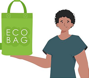 Ecofriendly Man Holding Bag Isolated On White Recycle Person White Vector Recycle Person