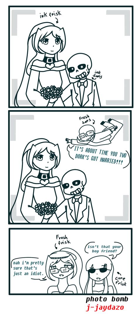 Photo Bomb Ink Sans X Ink Frisk Wedding By Jjaydazo On Deviantart