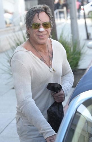 More Time Under The Knife For Mickey Rourke Sports Bandaged Nose In 8