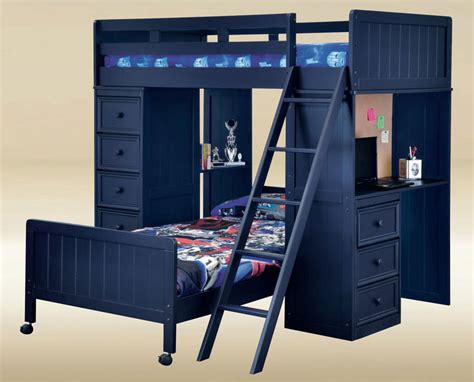 Dillon Twin Loft Bed With Desk Chest With Drawers