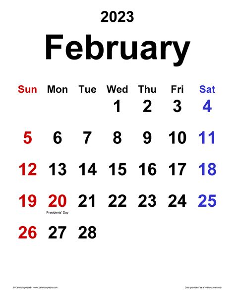 February 2023 Calendar Templates For Word Excel And Pdf Rezfoods