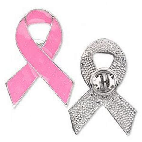 Breast Cancer Pink Ribbon Lapel Brooch Pin Awareness 1 12 Inch Lot Of