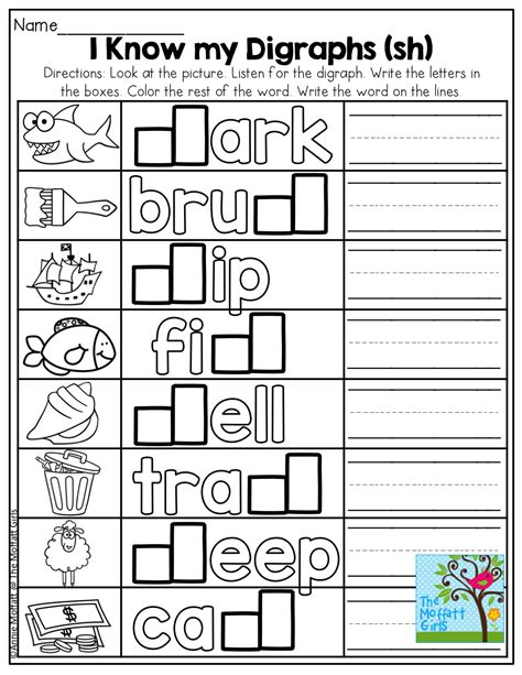 I Know My Digraphs Sh Great Introduction To Beginning And Ending