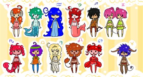 Horoscope Adoptables Collab By Owodoomkitty On Deviantart