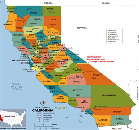 County Map Of Northern California World Map
