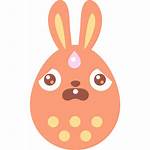Bunny Easter Icon Scared Rabbit Egg Wet