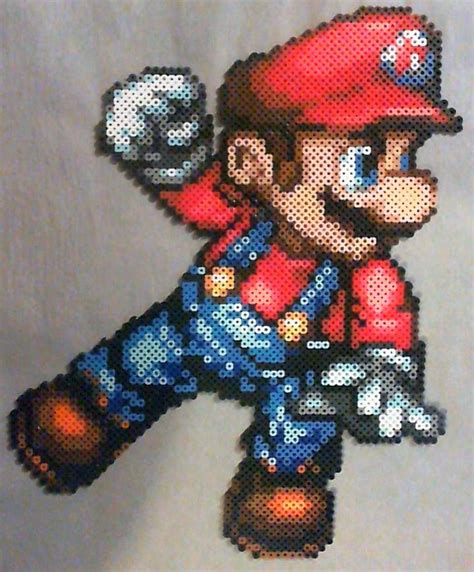 Pin By Pixelreal On Mario Perler Madness Perler Bead Mario Hama