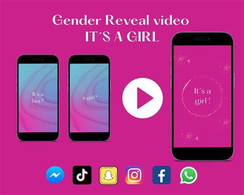 Video Gender Reveal Announcement Gender Reveal Video Gender Etsy