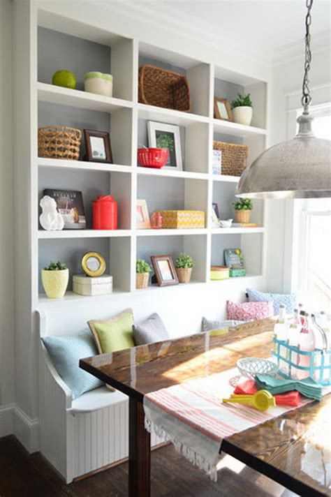 Banquets are perfect for cramped dining spaces and when you add storage to it. Beautiful and Cozy Breakfast Nooks - Hative