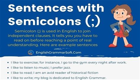 Sentences With Semicolons 50 Examples Englishgrammarsoft