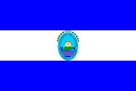 The Flag Of El Salvador Is Shown In Blue White And Green With An Eagle