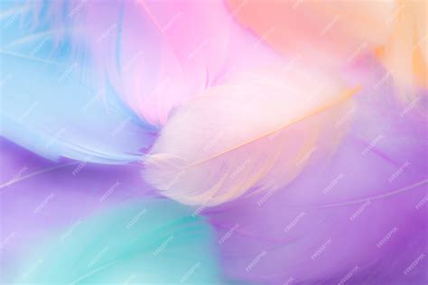 Premium Photo Pastel Colour Feather Abstract Background