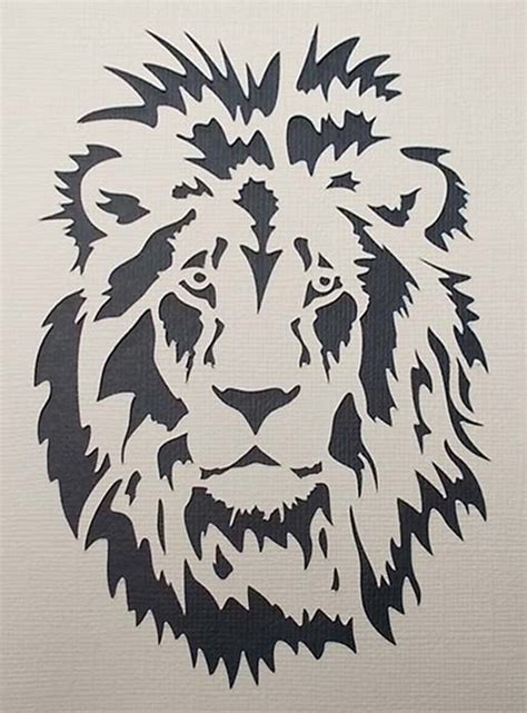 Lion Stencil in 2020 | Lion stencil, Animal stencil, Tiger stencil