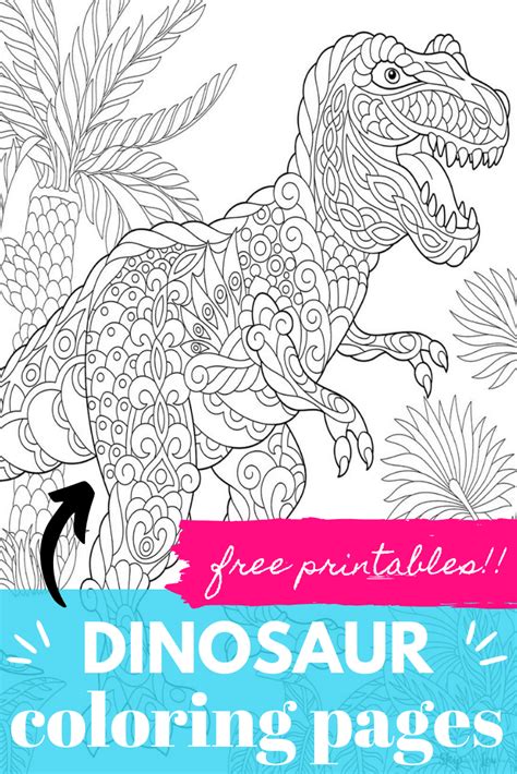 dinosaur coloring pages  printables skip   lou
