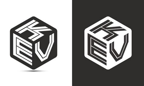 Premium Vector Kev Letter Logo Design With Illustrator Cube Logo