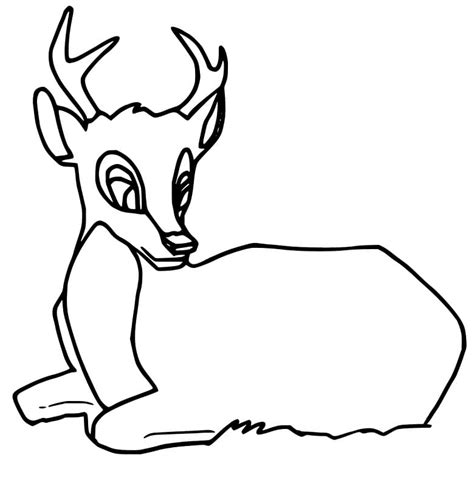 Easy Red Deer Coloring Page Free Printable Coloring Pages For Kids