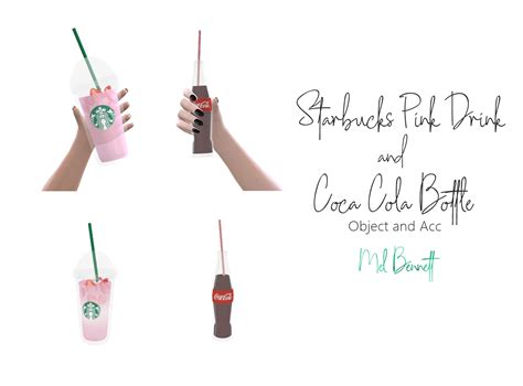 Sims 4 Starbucks Pink Drink And Coca Cola Bottle Mel Bennett