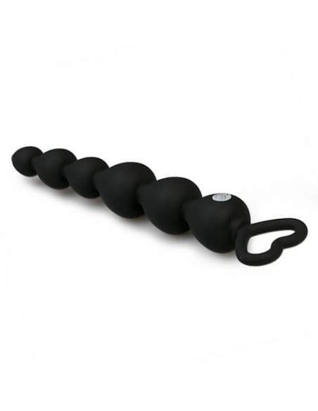 black silicone anal beads